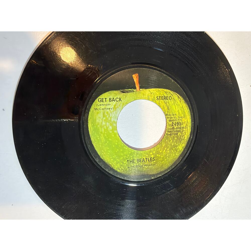 The Beatles w/ Billy Preston Get Back/Don't Let Me Down 7" 45 Stereo Apple 2490